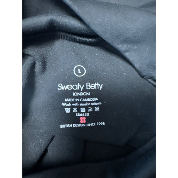 Sweaty Betty Long Sleeve Turtleneck Top W/ Thumbholes & Side Zipper Pockets Sz L - Picture 7 of 10